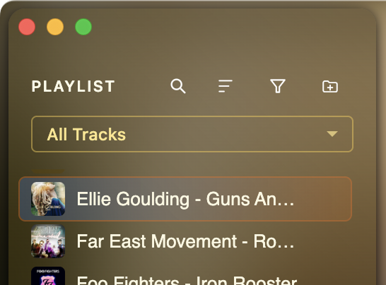 MeldAmp playlist manager screenshot